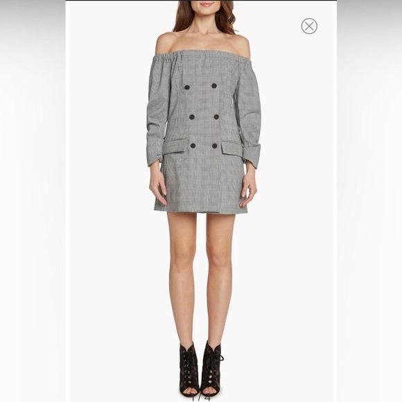 WILLOW & CLAY Plaid Off the Shoulder Dress SIZE: XS - Picture 2 of 4